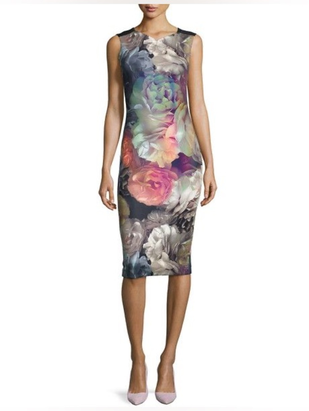 Ted Baker Mayzi Technicolour Bloom Floral Midi Dress | Ted Size 2, US 6